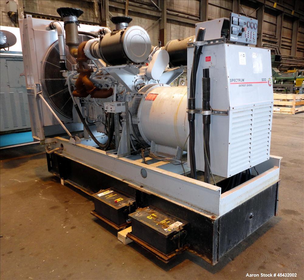 Used Detroit Diesel Spectrum 500 kW Standby Diesel Generator Set, Model 500DS60