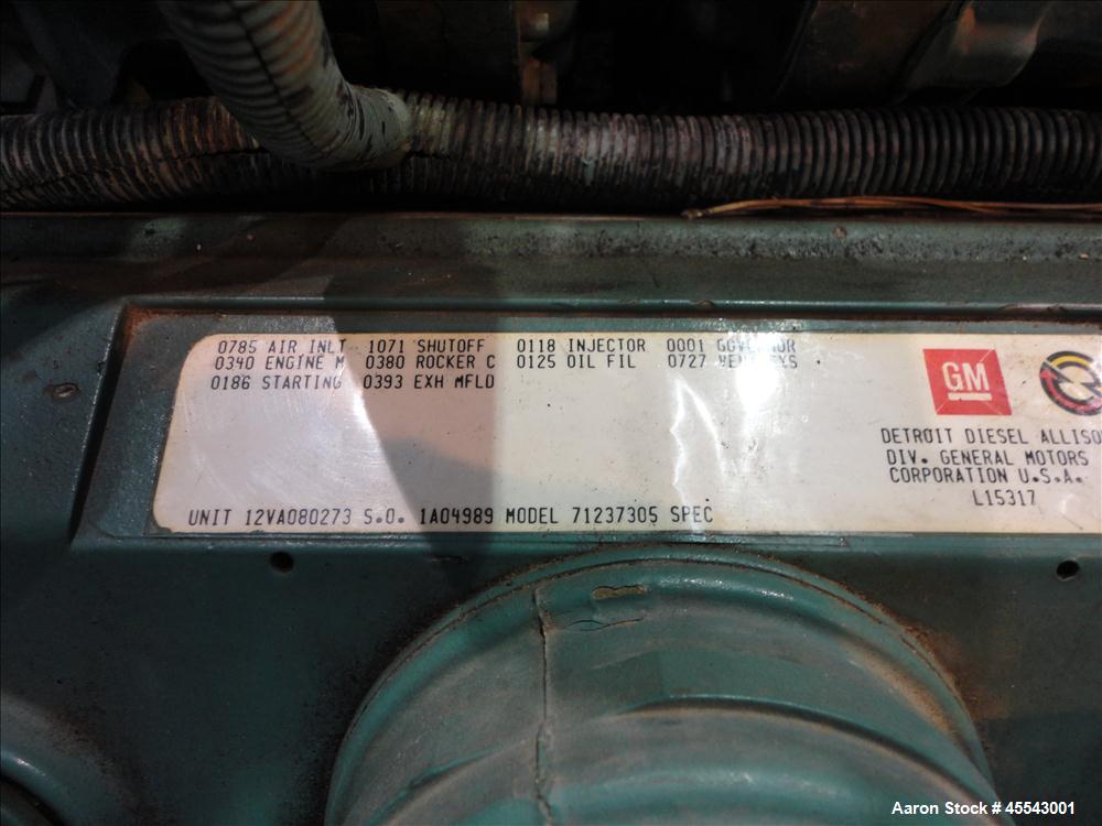 Used Detroit Diesel 425 kW standby Diesel Generator Set,