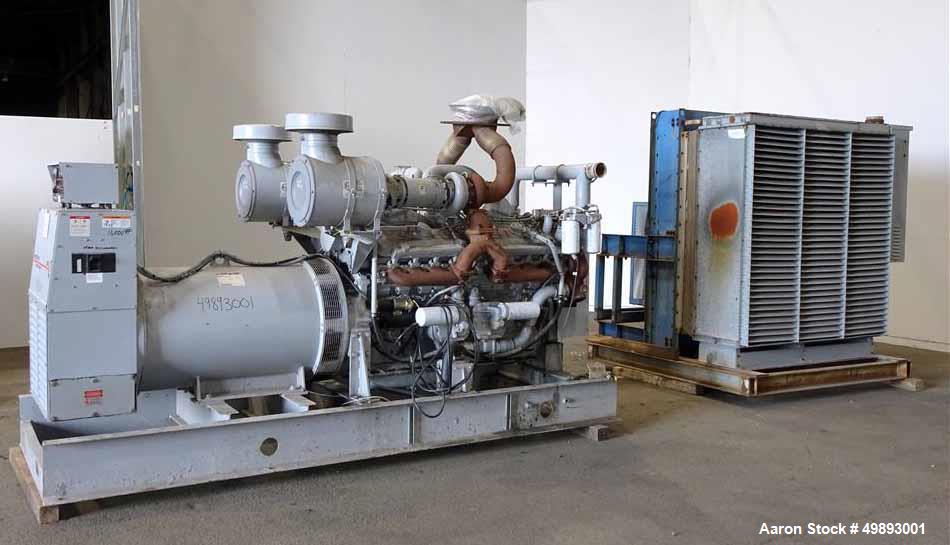 Used- Detroit Diesel Spectrum 800 kW Standby Diesel Generator Set, Model 800DS60