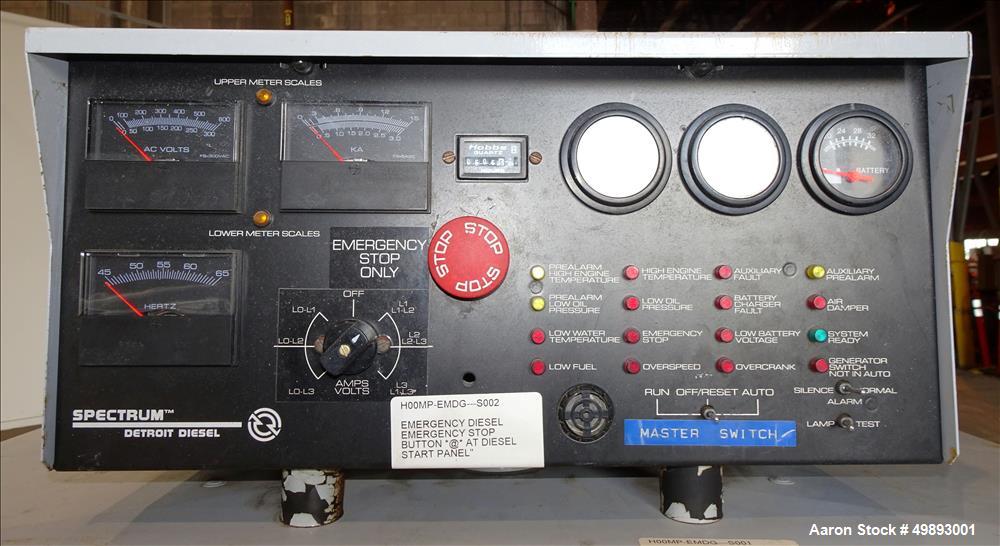 Used Detroit Diesel Spectrum 800 kW Standby Diesel Generator Set, Model 800DS60