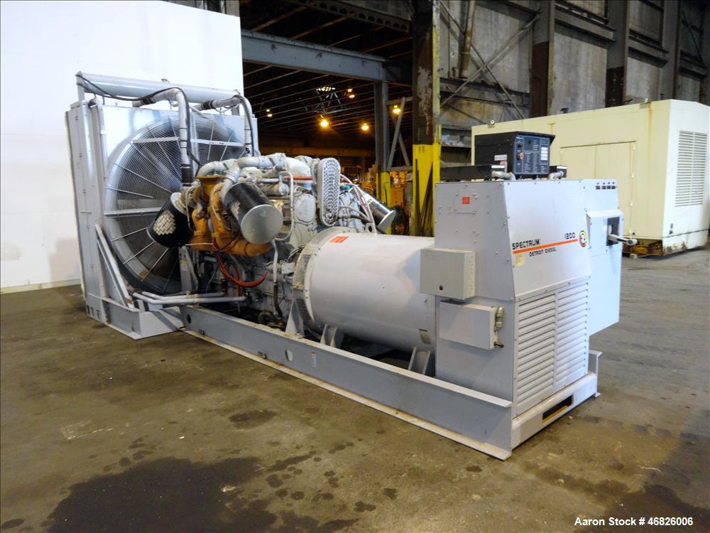 Used Detroit Diesel 1200 KW diesel generator set, model 1200DS60, SN- 389976.