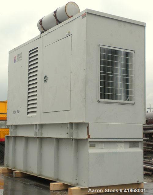Used Elilott Magnetek 100 kW standby diesel generator Set, model 100RD, SN-8108J552. Perkins model 1006-6T turbocharged engine rated 154HP at 1800RPM. MagneTek model MTG35 generator 3/60/208/240/460V...