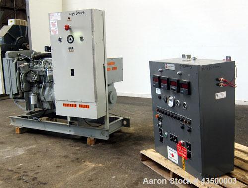Used EPS (Enterprise Power Systems) 40kW Diesel Generator Set. Perkins model 4246 engine SN-LQ336264223688S. 1/60/120/240V. EPS unit model ED40FGP4, serial #AD112072. Perkins model 4-236 engine, seri...