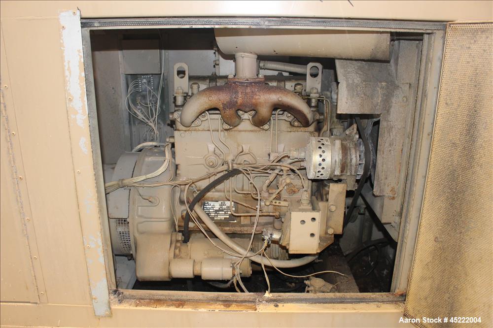 Used Uljanik 33 kW diesel generator, model FX030, serial#143037, continuous duty, 3/60/480 volts, with a sound enclosure housing, 1266 hours on meter.