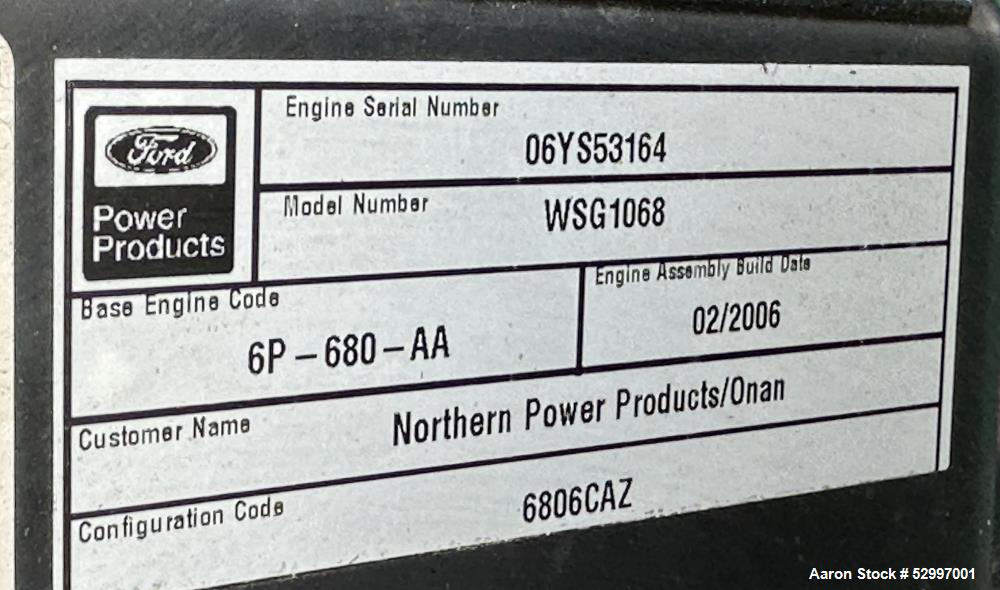 Used Cummins 75 kW Standby Natural Gas / Propane Generator Set – Model GGHF