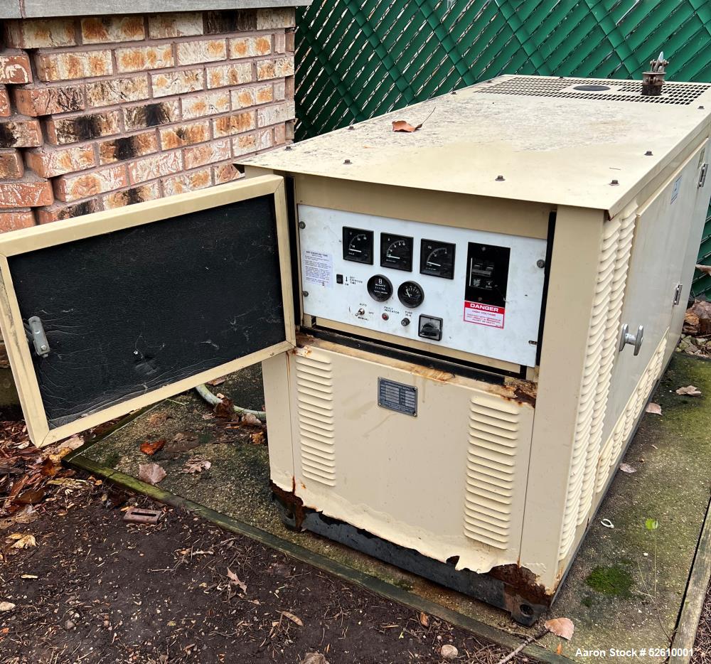 Used Generac Genset, Rated 20 KW, Natural Gas. 449 total hours.