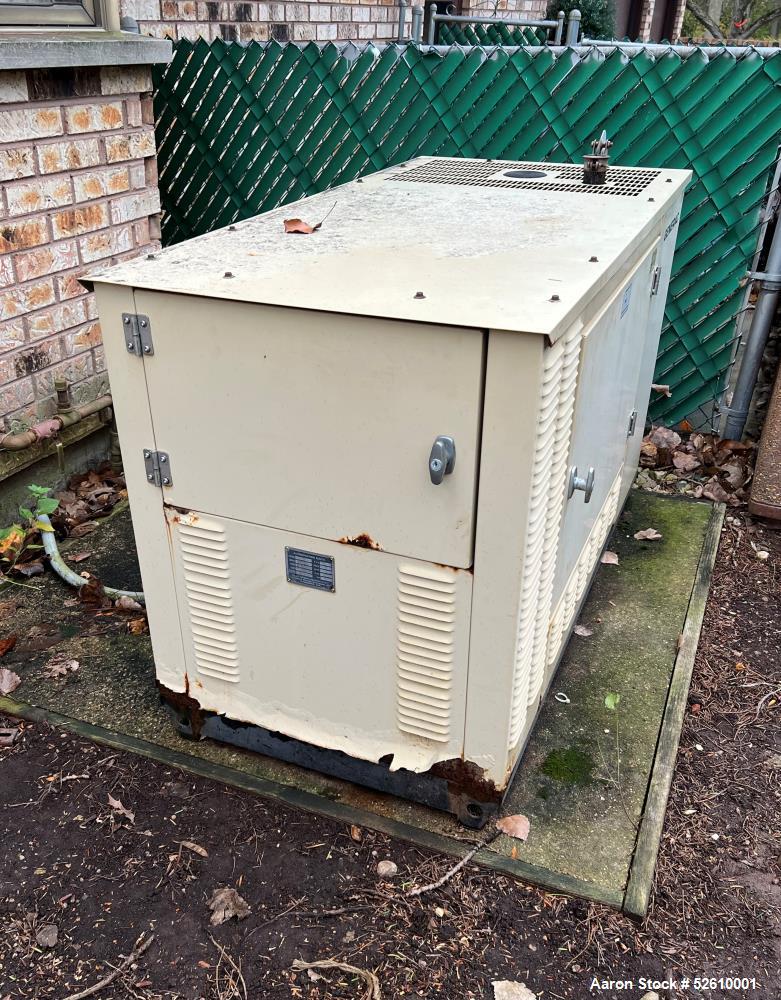 Used-Generac Genset, Rated 20 KW, Natural Gas. 449 total hours.