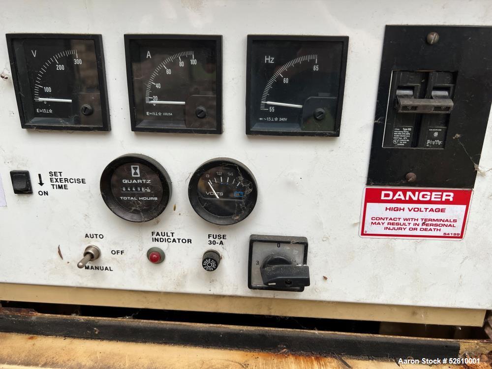 Used Generac Genset, Rated 20 KW, Natural Gas. 449 total hours.