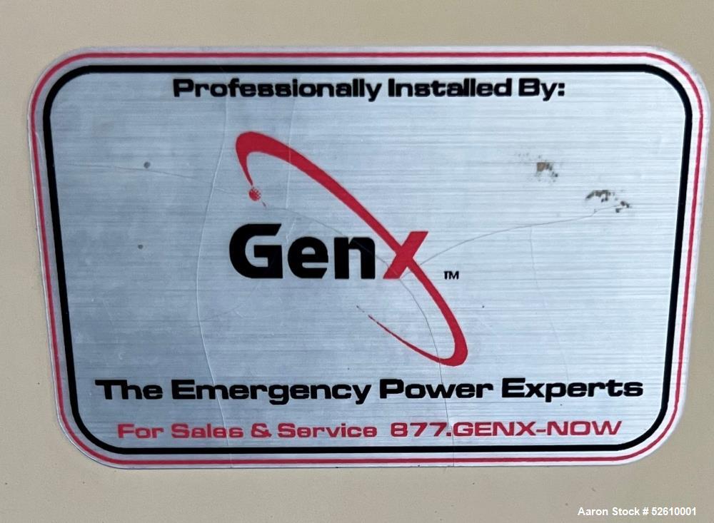 Used Generac Genset, Rated 20 KW, Natural Gas. 449 total hours.
