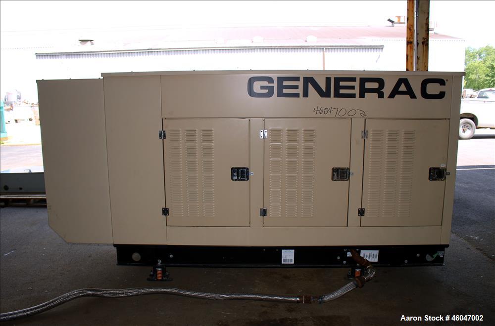 Used- Generac 150 kW standby natural gas generator set, model 10253980100, SN-2099763. Generac 6.8L V-10 engine, model WSG10...