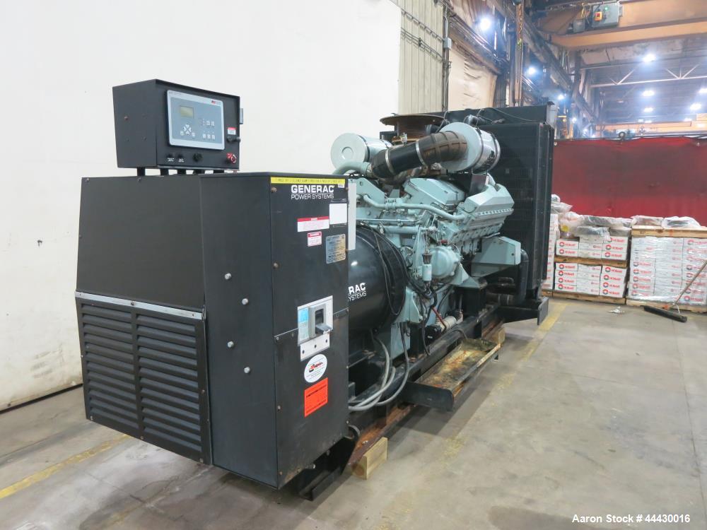 Used Generac 1MW Open Skid Generator | 1130 kW Mitsubishi Diesel Standby Power Unit