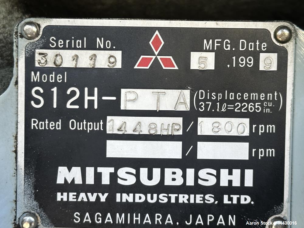 Used Generac 1MW Open Skid Generator | 1130 kW Mitsubishi Diesel Standby Power Unit