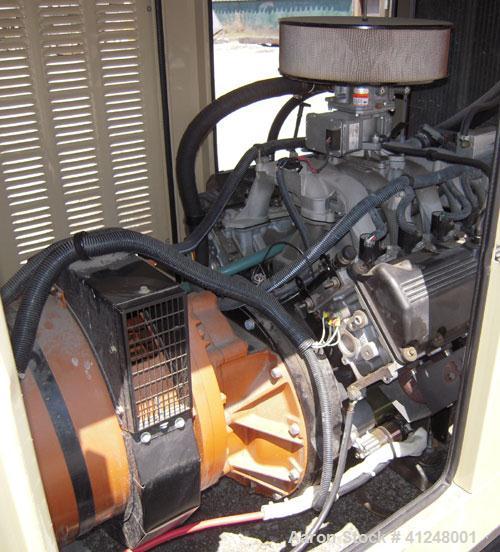 Used Generac 100kW natural gas generator set. Generac 2000 series model 3031950200. Ford 6.8L engine model OD 3454. 3/60/120/208V. 400 amp main line circuit breaker. Includes a battery charger. 97.1 ...