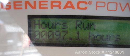 Used Generac 100kW natural gas generator set. Generac 2000 series model 3031950200. Ford 6.8L engine model OD 3454. 3/60/120/208V. 400 amp main line circuit breaker. Includes a battery charger. 97.1 ...