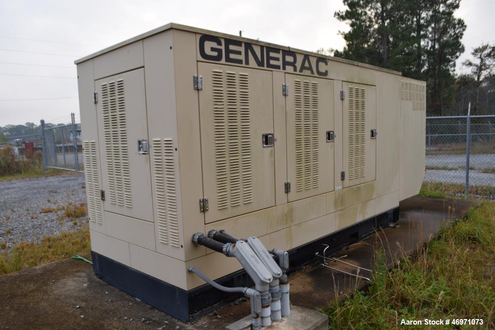 Used Generac Power Systems 300 KW Diesel Generator Set. Model 8533410200, type code SD0300-K369.0D18HPYY C, serial# 2094495, built 2007. John Deere 9.0 liter 6 cylinder engine, model 6090HF485, seria...