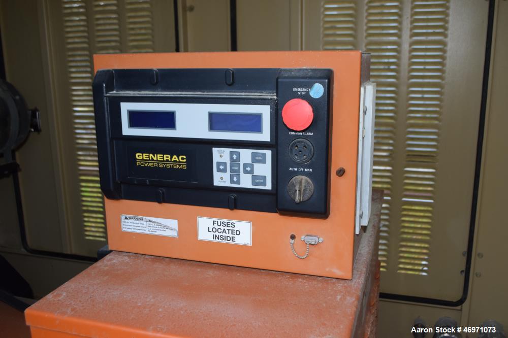 Used Generac Power Systems 300 KW Diesel Generator Set. Model 8533410200, type code SD0300-K369.0D18HPYY C, serial# 2094495, built 2007. John Deere 9.0 liter 6 cylinder engine, model 6090HF485, seria...
