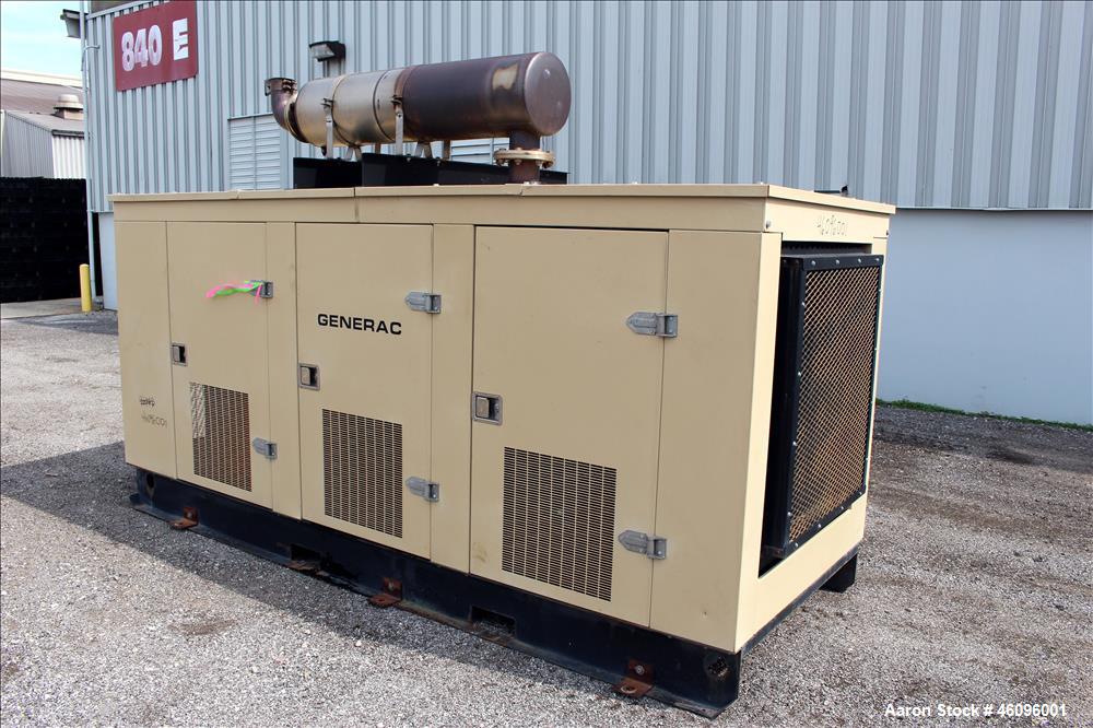 Used- Generac 200 kW natural gas generator. Hino natural gas engine.