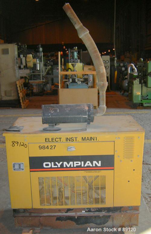 USED: Generac natural gas generator, 8 kw, 1/60/120/240 volt, 1800 rpm, 8 kva. 289.9 hours on meter.