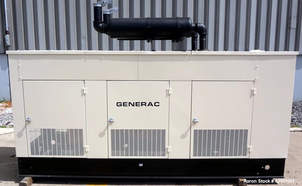 Used- Generac 80 kW standby propane fuel generator set, model 96A02334-S.