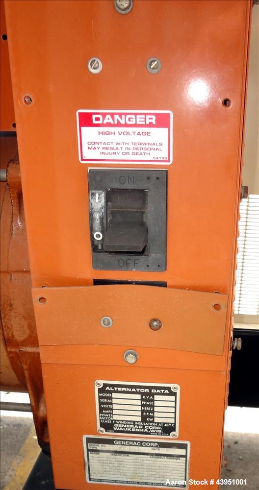 Used Generac 80 kW standby propane fuel generator set, model 96A02334-S.