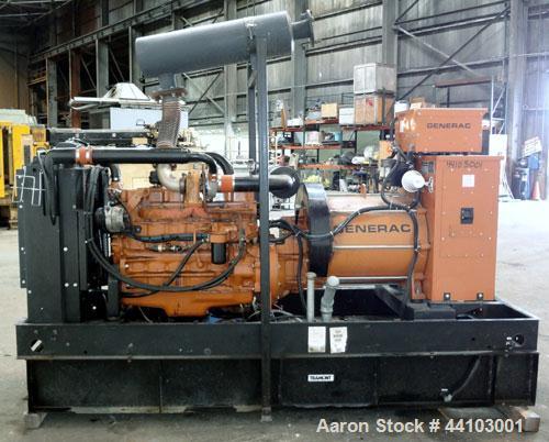 Used Generac 180 kW standby (140kW prime) diesel generator set, model 97A01001-S, type SD180-K367.5018CPNNC, SN-2033303. Generac 7.5DTA 7.5 liter engine rated 288 HP @ 1800 RPM. 3/60/277/480V. Curren...