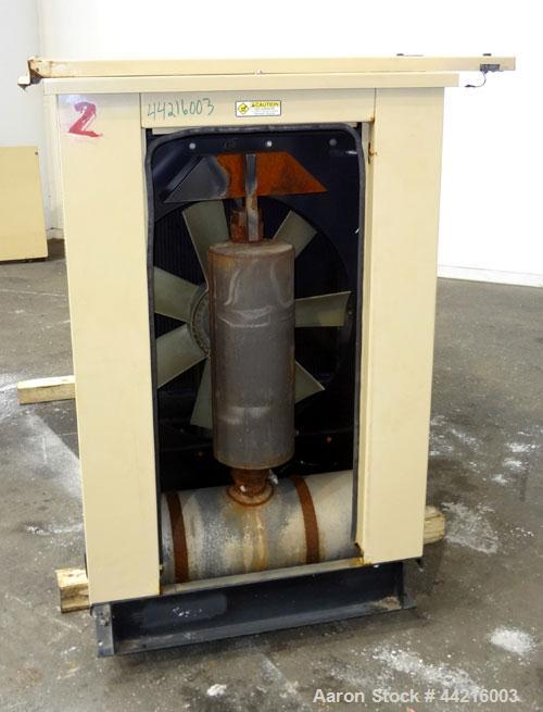 Used Generac 50 kW prime rated natural gas generator set, model DG 50 SN-3664156. Generac 5.7L engine rated 74 HP @ 1800 RPM. 3/60/120/208V. 200 Amp main-line circuit breaker. Weather enclosure. 115 ...
