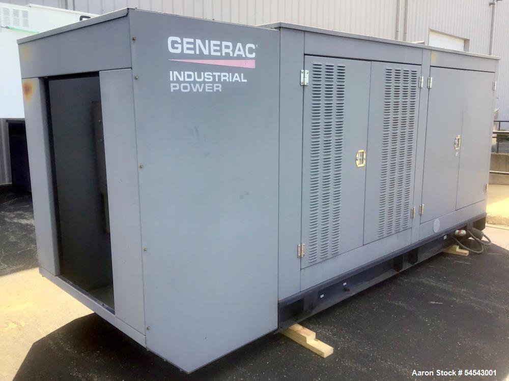 Used Generac Natural Gas Generator, Model MG0300. 300 KW. Enclosed OH0924 Engine. Weather Enclosure. Eaton Inline 630 Amp Breaker. Coolant Heater. Built 2012. 3/60/277/480V. 160 hours Reported. Seria...