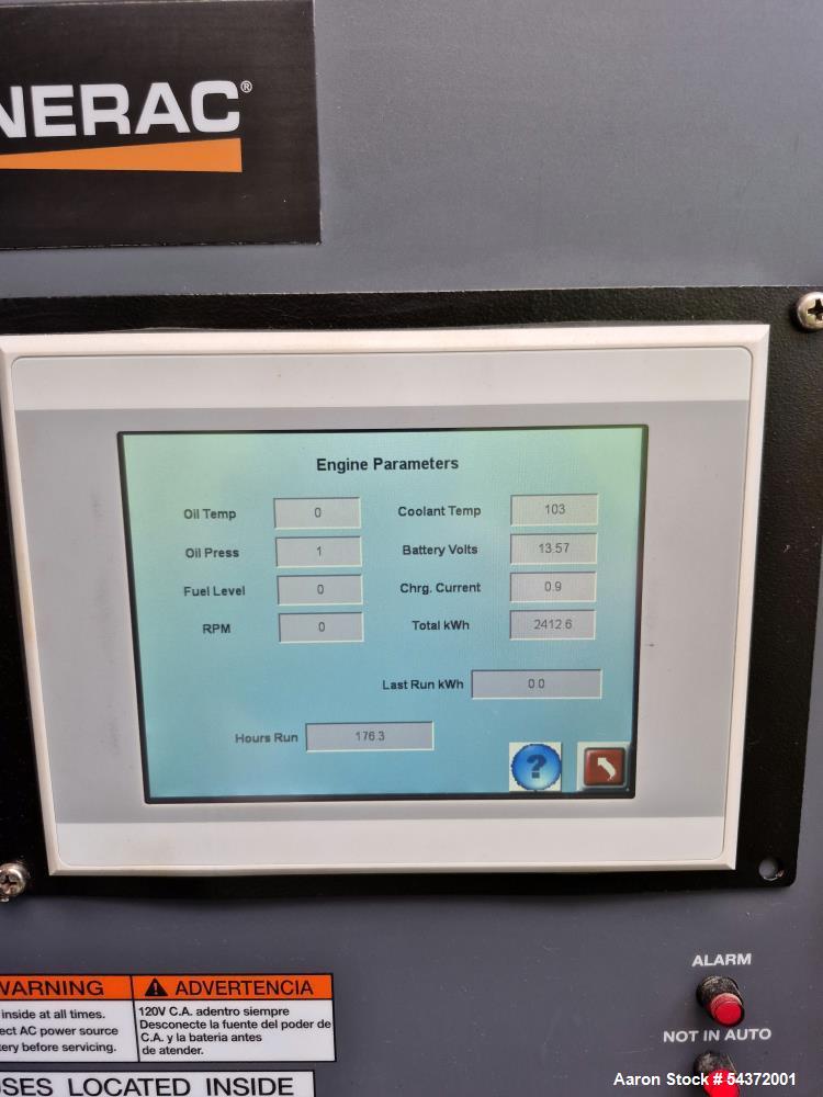 Used Generac MG150 Natural Gas Generator – 140kW / 175 kVA, Weather Enclosed, Only 176 Hours