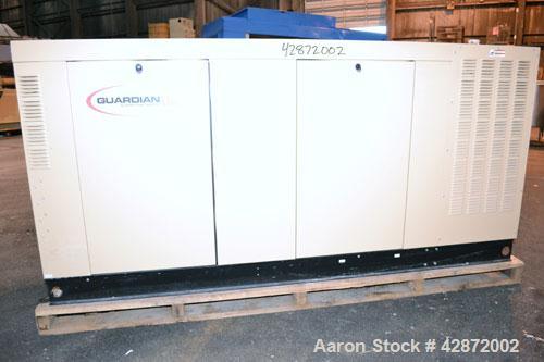 Used Generac 100 kW Natural Gas Generator Set,Model QT10054ANSN Serial 4846527, 1/60/120/240V. 450 Amp main-line circuit breaker. Weather Enclosure, Year 2007, 0.6 Hours.Load tested 1/4/2012.
