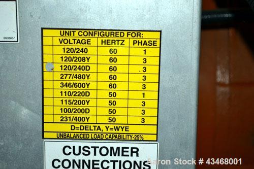 Used Generac 100 kW natural gas generator set.Model QT10068JNSN 125 KVA SN-4898862, 3/60 120/240V. 350 Amp main-line circuit breaker. Weather enclosure.UL listed generator assembly. Yr 2007.