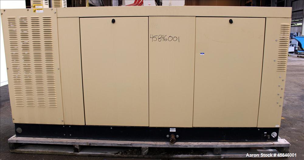 Used Generac 150 kW standby natural gas generator set, model QT15068GNSN, SN-4349093. Ford 6.8L V-10 engine rated 254 HP at 3600 RPM. 3/60/120/208V. 600 Amp main-line circuit breaker. Weather enclosu...