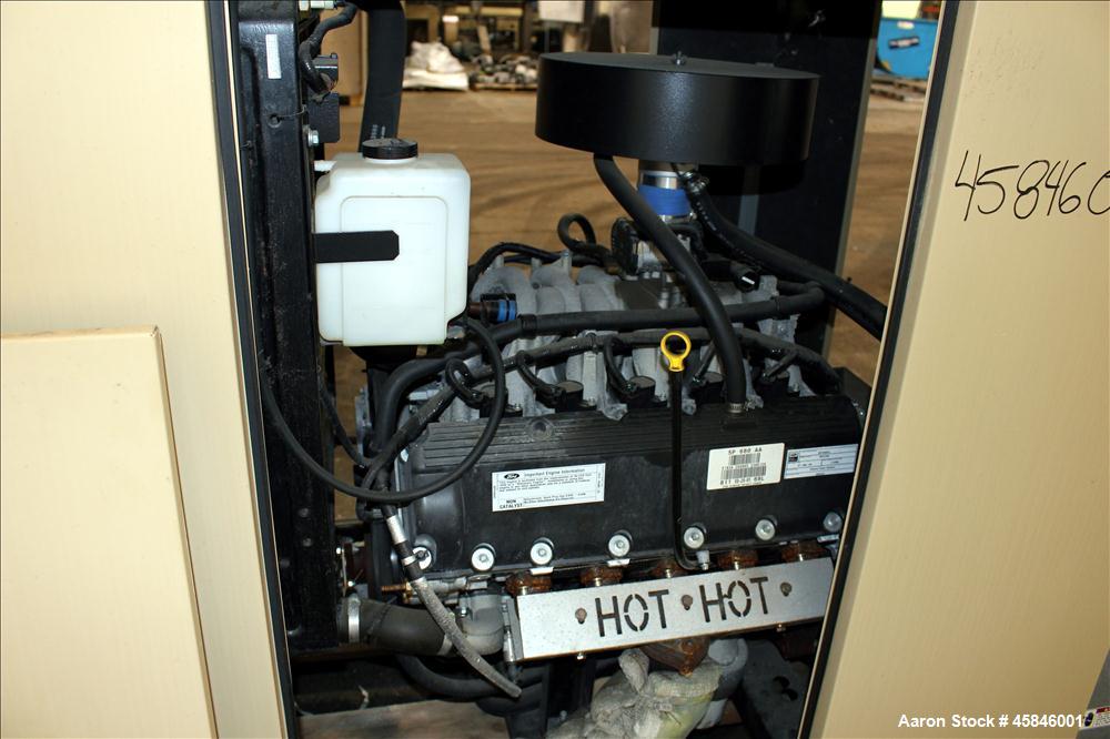 Used Generac 150 kW standby natural gas generator set, model QT15068GNSN, SN-4349093. Ford 6.8L V-10 engine rated 254 HP at 3600 RPM. 3/60/120/208V. 600 Amp main-line circuit breaker. Weather enclosu...