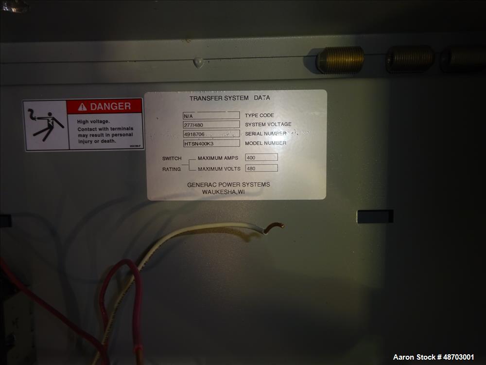 Used Generac 150kW Natural Gas Generator Set, Model QT15068KNSN, SN-4920659.