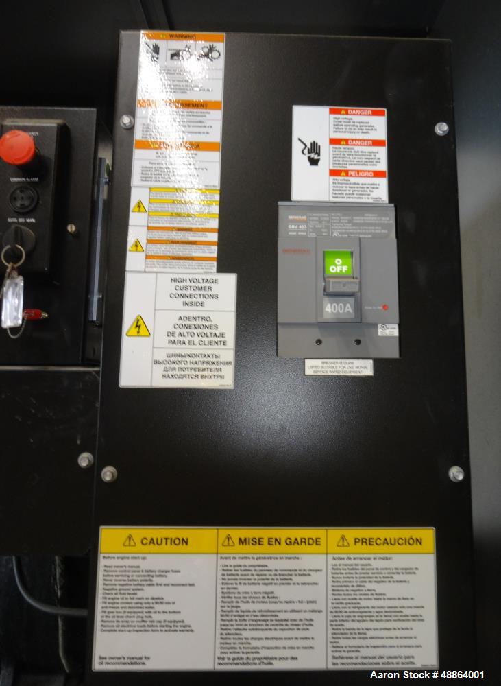 Used Generac 230 kW stanby diesel generator set, Model SD0230KG178.7D18HPYY3, S