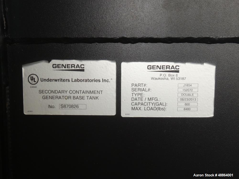 Used Generac 230 kW stanby diesel generator set, Model SD0230KG178.7D18HPYY3, S
