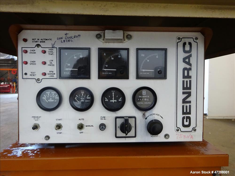 Used Generac 60 KW Diesel Generator set, Model SD060.