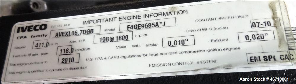 Unused-Generac 100 kW diesel generator  Iveco engine, EPA Tier 3
