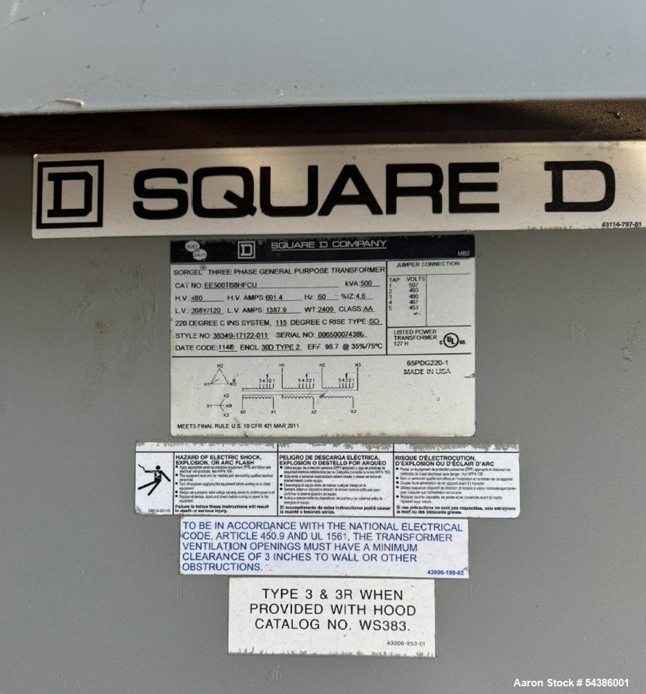 Used Generac SD350 Diesel Generator – 350 kW / 438 kVA with 2,000 Gallon Base Tank, Only 275 Hours