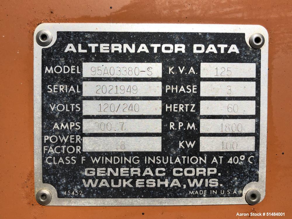 Used Generac 100 kW Generator