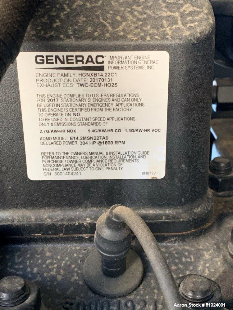 Used-  Generac SG200 200 kW Natural Gas Generator Set