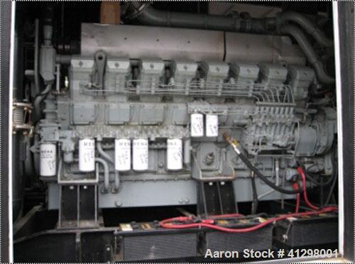 Used Generac / Mitsubishi 2000 kW standby diesel generator. Mitsubishi model S16R-PTAA2 engine. Marathon model 744RSL4054 alternator, 3/60/277/480V, 1800 rpm, 3200 amp breaker. Sound attenuated enclo...