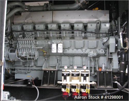 Used Generac / Mitsubishi 2000 kW standby diesel generator. Mitsubishi model S16R-PTAA2 engine. Marathon model 744RSL4054 alternator, 3/60/277/480V, 1800 rpm, 3200 amp breaker. Sound attenuated enclo...
