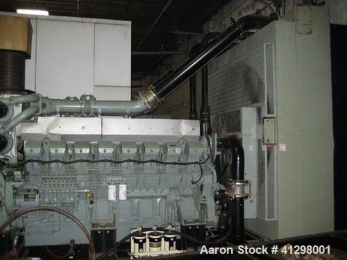 Used Generac / Mitsubishi 2000 kW standby diesel generator. Mitsubishi model S16R-PTAA2 engine. Marathon model 744RSL4054 alternator, 3/60/277/480V, 1800 rpm, 3200 amp breaker. Sound attenuated enclo...