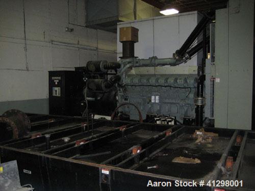 Used Generac / Mitsubishi 2000 kW standby diesel generator. Mitsubishi model S16R-PTAA2 engine. Marathon model 744RSL4054 alternator, 3/60/277/480V, 1800 rpm, 3200 amp breaker. Sound attenuated enclo...