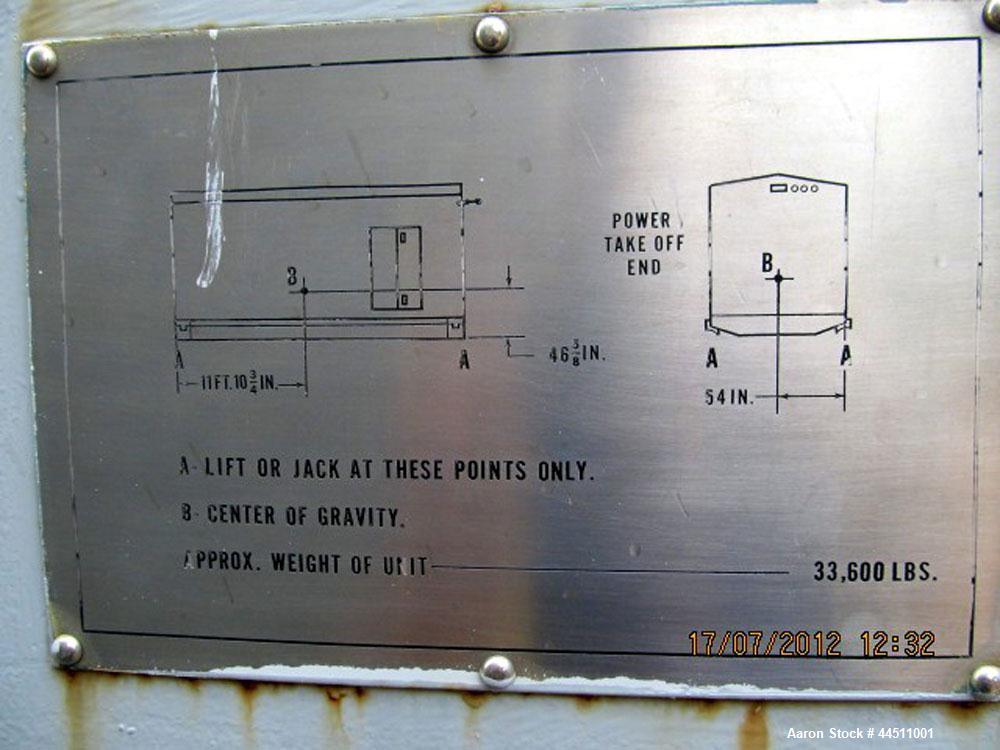Used General Motors 2000 kW Diesel Generator Set.  EMD Model 16-567-FD4 engine rated 2875 hp @ 900 rpm, serial #70-M3-1008.  3/60/4160V.  Weather enclosure.  125 gallon day tank. Control building wit...