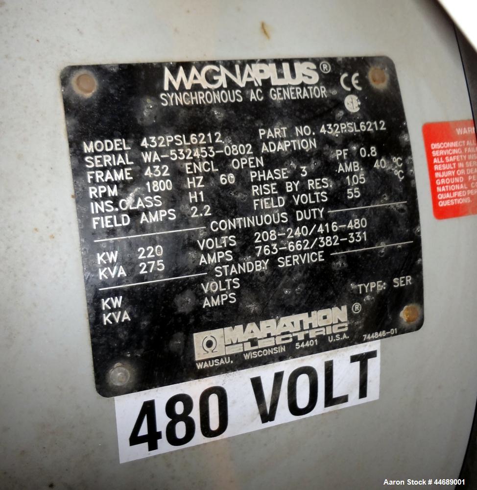 Used Hess / Daewoo 220 kW natural gas generator. Daewoo model GE12TI engine.
