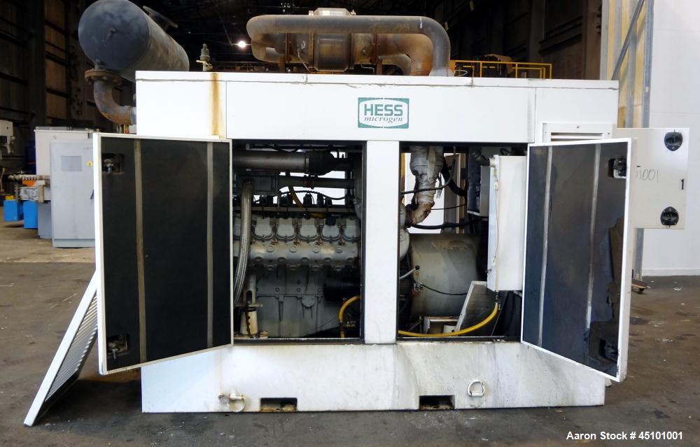 Used- Hess / Doosan 400 kW natural gas generator. Doosan model GV222TIC engine.