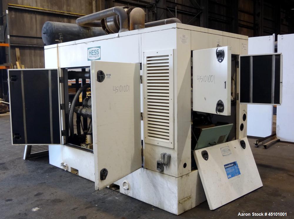 Used Hess / Doosan 400 kW natural gas generator. Doosan model GV222TIC engine.