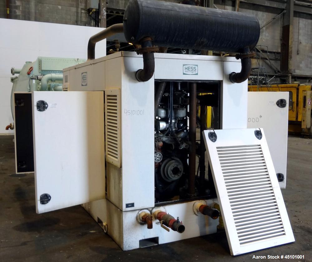 Used Hess / Doosan 400 kW natural gas generator. Doosan model GV222TIC engine.