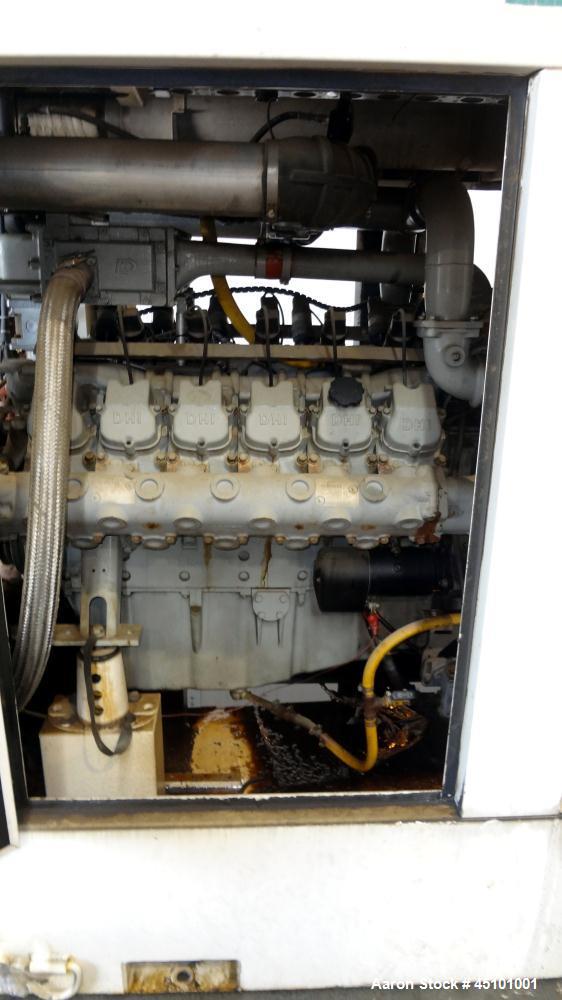 Used Hess / Doosan 400 kW natural gas generator. Doosan model GV222TIC engine.